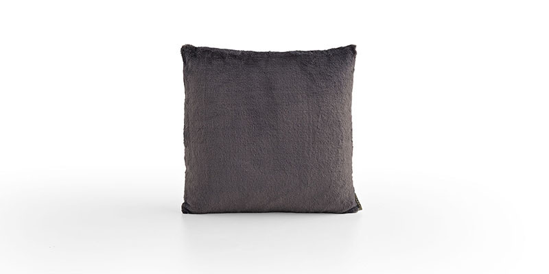Anthracite Plush Lace Pillow